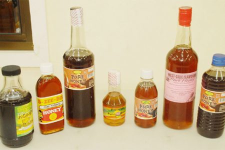 Different brands of honey