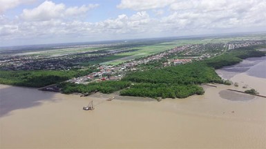 An aerial view of the lush grasslands of West Coast Demerara seen during an Air Services Limited tour for journalists yesterday. 