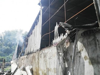 A section of the chowmein factory where the fire started.