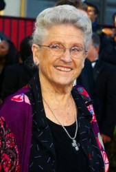 Actress Ann B. Davis who portrayed "Alice" the maid on the series "The Brady Bunch" poses as she arrives for the ABC television networks 50th anniversary in Hollywood in this file photo