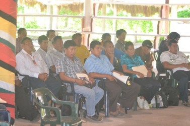  A section of the gathering at the Regional Toshaos’ Conference, which was held at the St. Ignatius Village Benab. (GINA photo)
