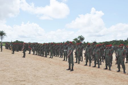 The new soldiers in formation (GDF photo)