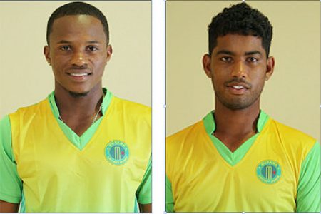 Trevon Griffith (left) and Robin Bacchus are looking forward to making their mark in this year’s CPL