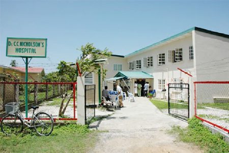 The CC Nicholson Hospital at Nabaclis, East Coast Demerara (Government Information Agency photo)