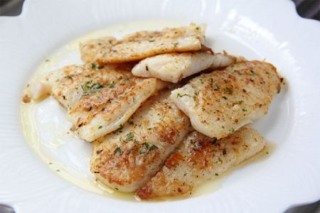 Whitefish in lemon butter sauce (Photo by Cynthia Nelson)