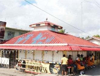 The Guinness Bar, located on the Plaisance line-top