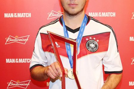 Germany’s Mario Gotze, Budweiser Man of the Match (FIFA.com photo)