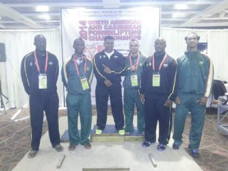 Guyana’s contingent of lifters at the North American and Caribbean Powerlifting Championships which concluded on Saturday in St. Croix, USVI. 