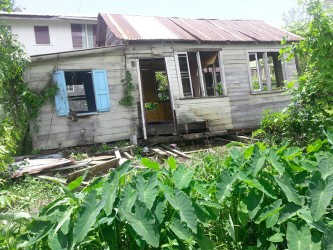 The abandoned house which collapsed on sleeping Dimitri Reece.