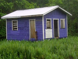 The caretaker’s hut for the Hassar fish ponds at the front of Tobago Hill.
