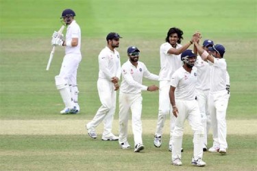 Ishant Sharma returned figures of 7 for 74 as India registered its first away Test victory since 2011. (ICC photo) See story page 27 