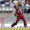 Man-of-the-Match Andre Fletcher goes on the attack during his top score of 52 on Saturday. (Photo courtesy WICB Media)