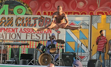 A high-flying performer woos the crowd  
