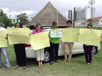 Citizens yesterday in solidarity with those affected by the Gaza killings