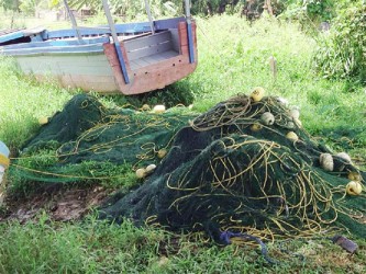 One of the seines damaged during an attack