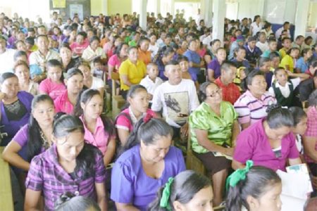Kamarang residents at the consultation (GINA photo)