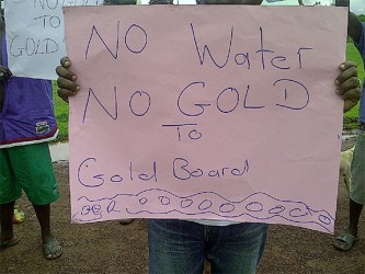 No water, no gold