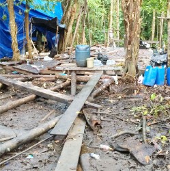 The construction area at the camp (CANU Photo) 