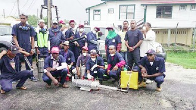 Members of the Vector Control Service unit in Region Six (GINA photo)