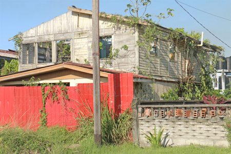 The dilapidated property currently up for sale by NICIL on behalf of the State Planning Secretariat. The property was previously put up for sale but no deal was agreed upon. 