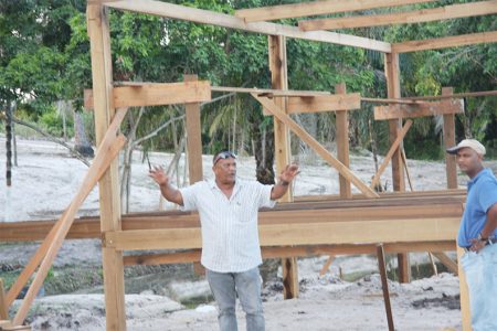 Taking shape: Ramesh Ramotar on a section of the property where the Rooster Resort and Fun Park is being constructed