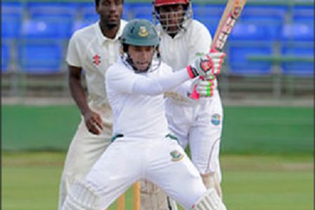 Mushfiqur Rahim was the topscorer in the Bangladesh innings yesterday. (WICB media)

