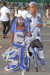 Matching outfits for this boy and girl…and also their pet goat