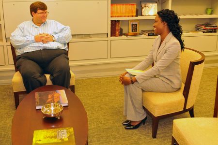 Dr. Nichole Nedd-Jerrick and US Charge d’Affaires Bryan Hunt (US Embassy photo)
