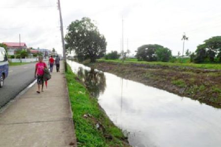 The cleared Lamaha Street canal (Clean-up Committee photo)