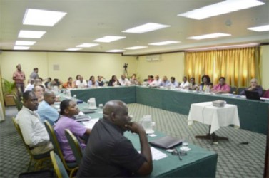 Stakeholders meeting to formulate an action plan against the Ebola Virus (GINA photo)   