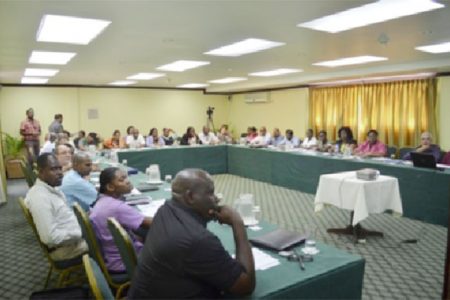 Stakeholders meeting to formulate an action plan against the Ebola Virus (GINA photo)
 
