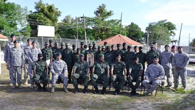 The Guyanese and US special forces soldiers (US Embassy photo)