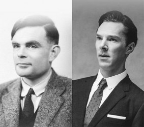 Benedict Cumberbatch (right) is Alan Turing (left) in trailer for The Imitation Game 