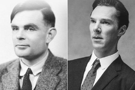 Benedict Cumberbatch (right) is Alan Turing (left) in trailer for The Imitation Game
