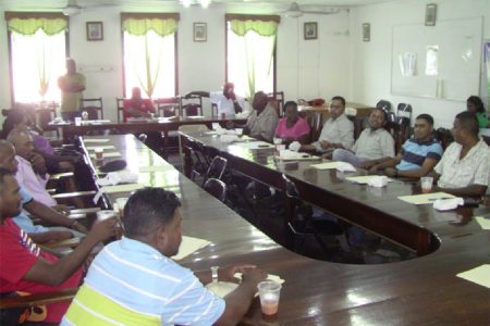 Participants at the seminar at the New Amsterdam Town Hall last Wednesday. 