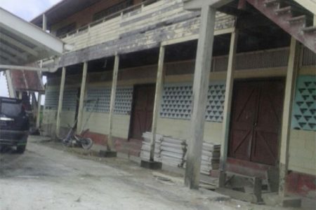 A dilapidated section of the Zeeburg Secondary School