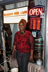 Beverly Jacobs, Chef & Co-owner Bamboo Fire Café (Photo by Cynthia Nelson) 
