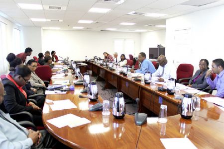 Participants at the EU statistics consultancy briefing session at the Caricom Secretariat, Georgetown, Guyana, 25 September, 2014. (Caricom photo)
