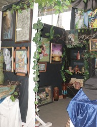 A section of the Unique Arts booth at GuyExpo
