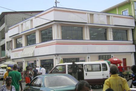 The former KFC outlet at Stabroek Square
