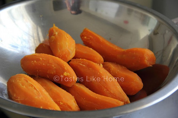 Boiled sweet potatoes (Photo by Cynthia Nelson)