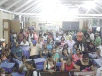 A section of the gathering at the Peter’s Hall Primary on Friday.  