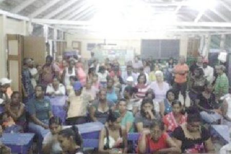 A section of the gathering at the Peter’s Hall Primary on Friday.
