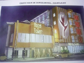 A 3D view of what the new hotel is supposed to look like.