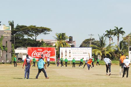 Action on yesterday’s first day of the Guyana Cup 4.