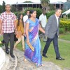 Defending her honour: President Anthony Carmona and his wife, Reema, arrive at the Bandstand, Botanical Gardens in St Ann’s, for last Saturday’s Divali celebration which they hosted.