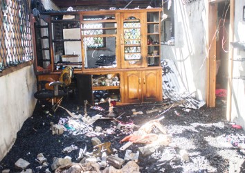 The section of the house that had been occupied by Lenny Roopchan 