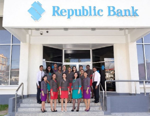 New uniforms:  Republic Bank (Guyana) Limited staff yesterday showed off new uniforms. 