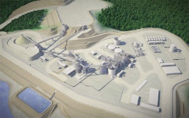 A 3D presentation of the processing plant. 