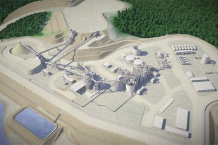 A 3D presentation of the processing plant.
